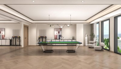 现代台球室3D模型下载